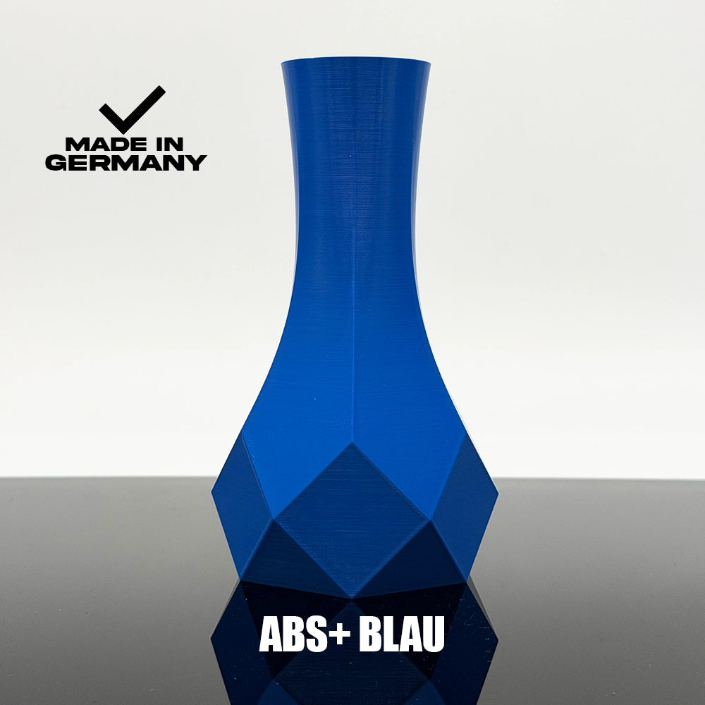 3D Gedruckte Vase aus ABS+Blau von Filament Unger - Made in Germany