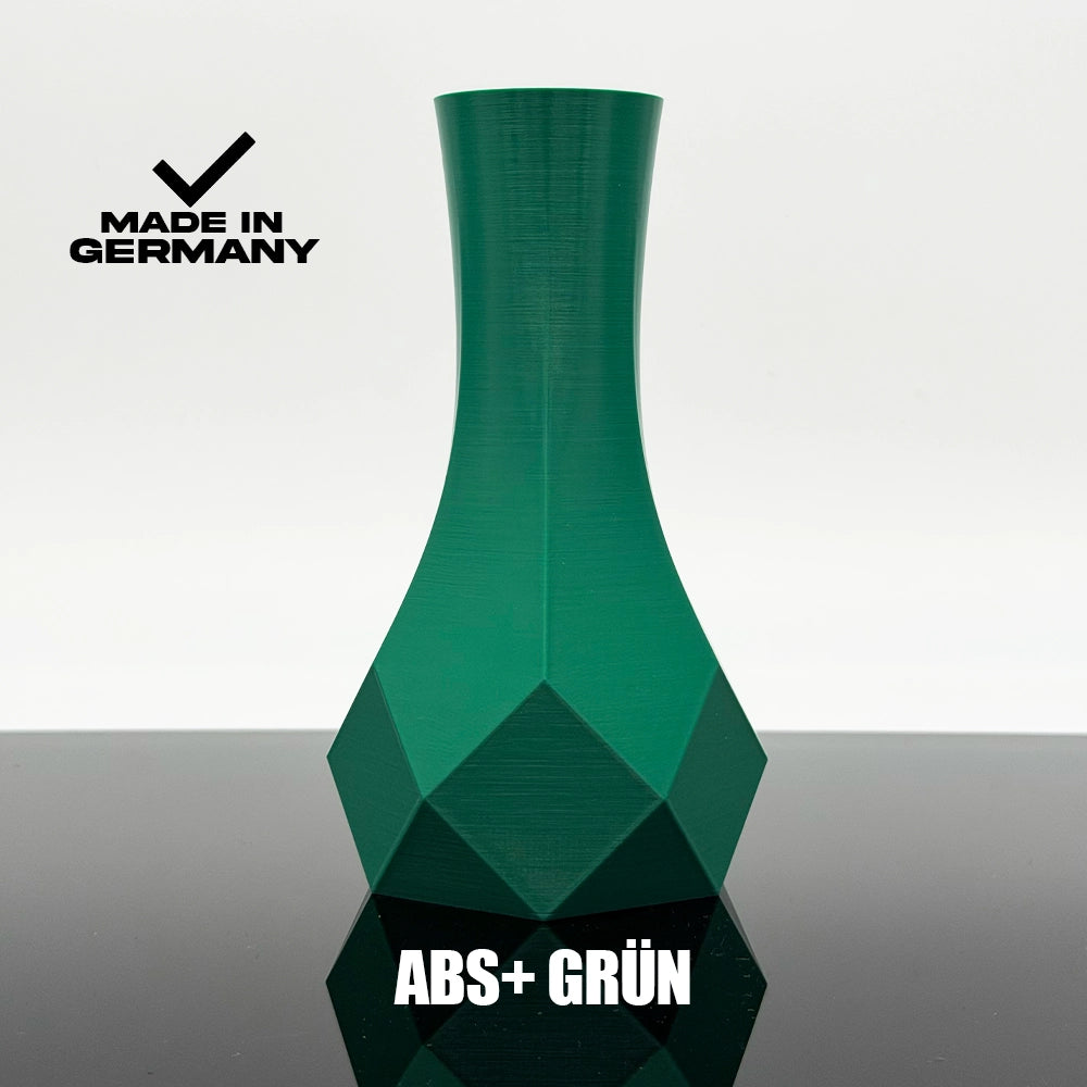 3D Gedruckte Vase aus ABS+ Grün von Filament Unger - Made in Germany