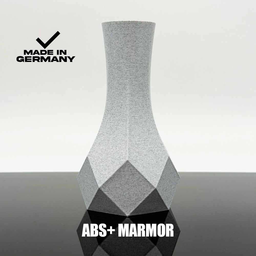 3D Gedruckte Vase aus ABS+ Marmor von Filament Unger - Made in Germany