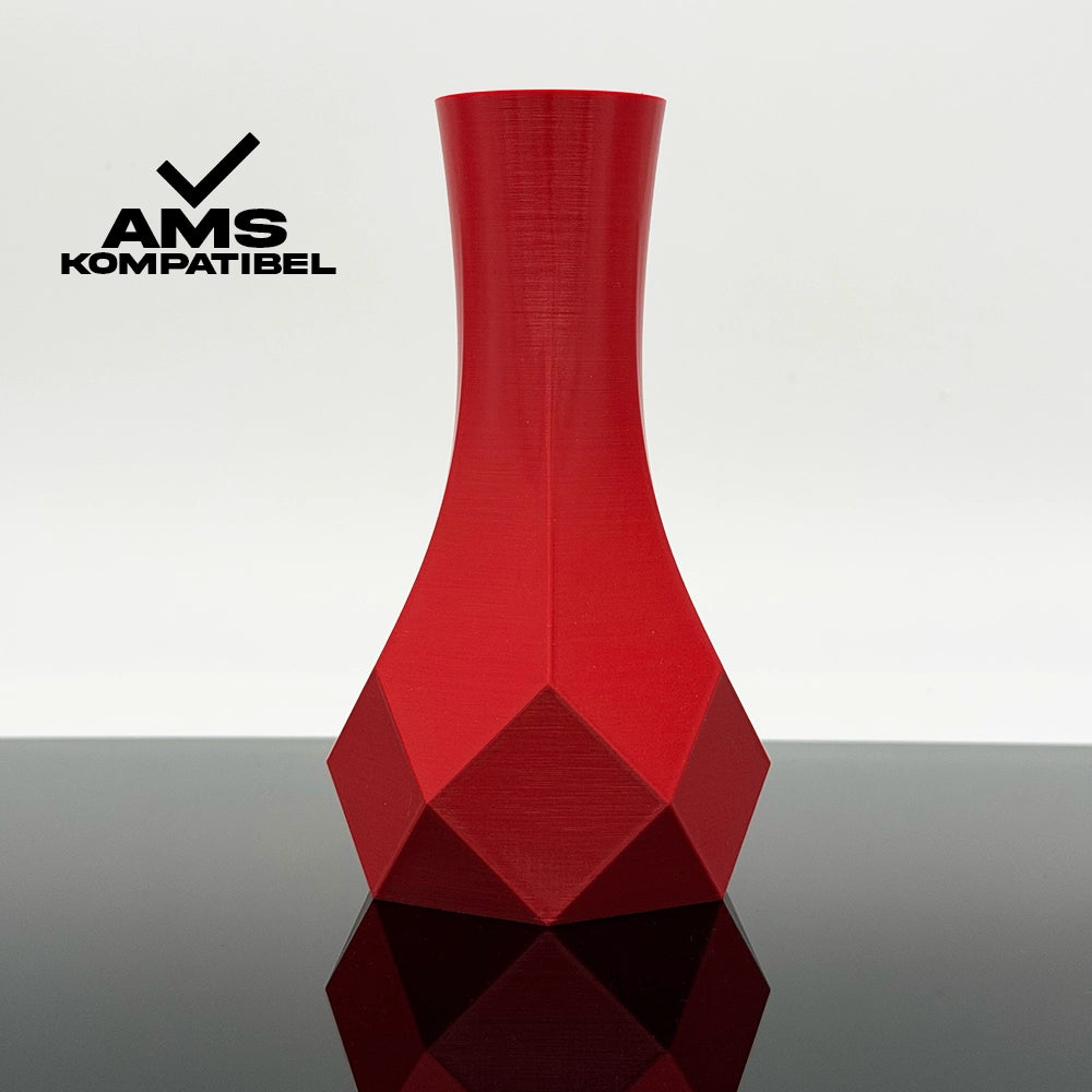 3D Gedruckte Vase aus ABS+ Rot von Filament Unger