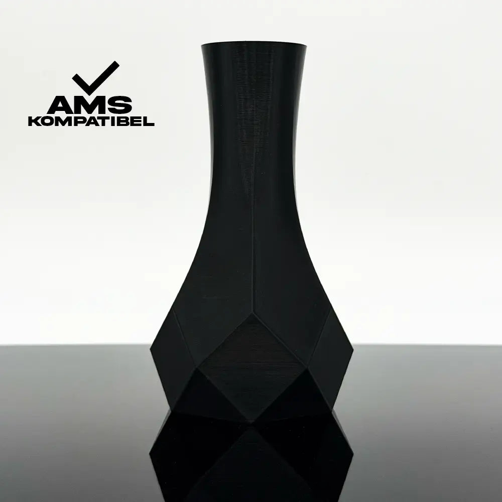 3D Gedruckte Vase aus ABS+ Schwarz von Filament Unger