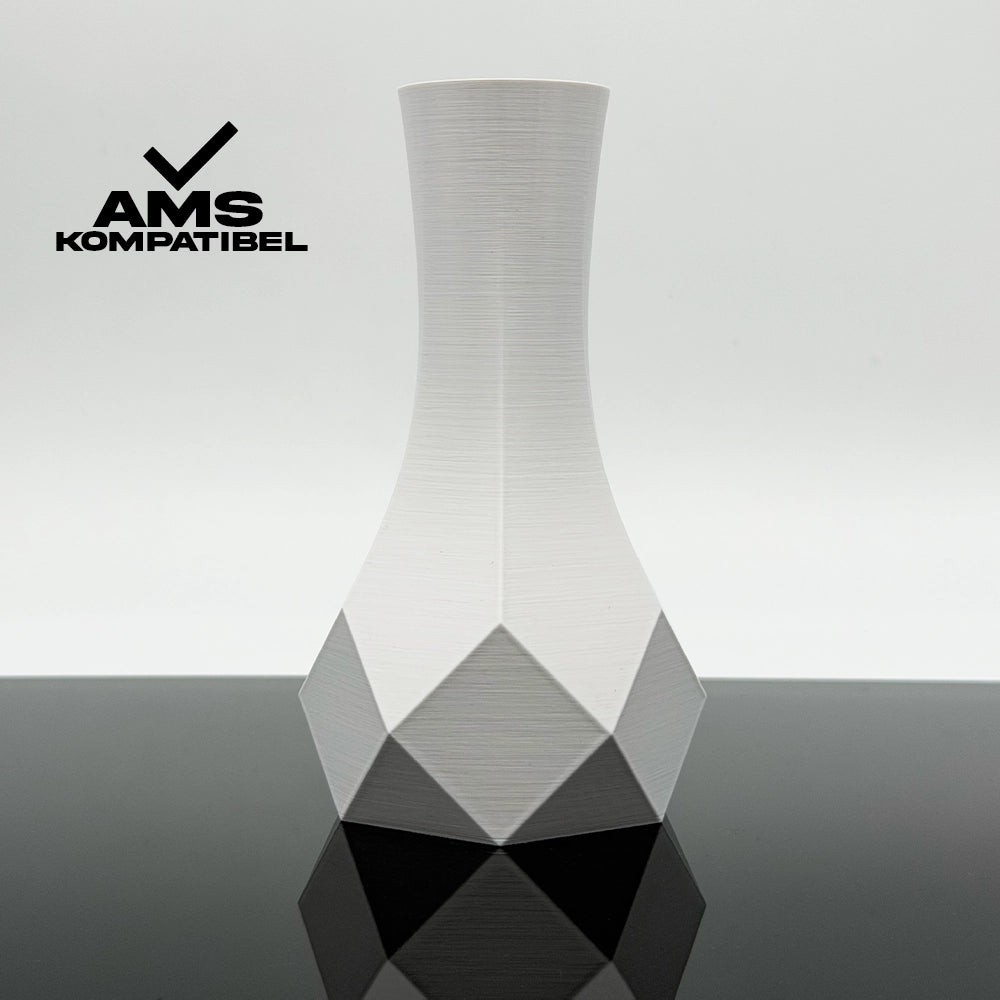 3D Gedruckte Vase aus ABS+ Weiß von Filament Unger