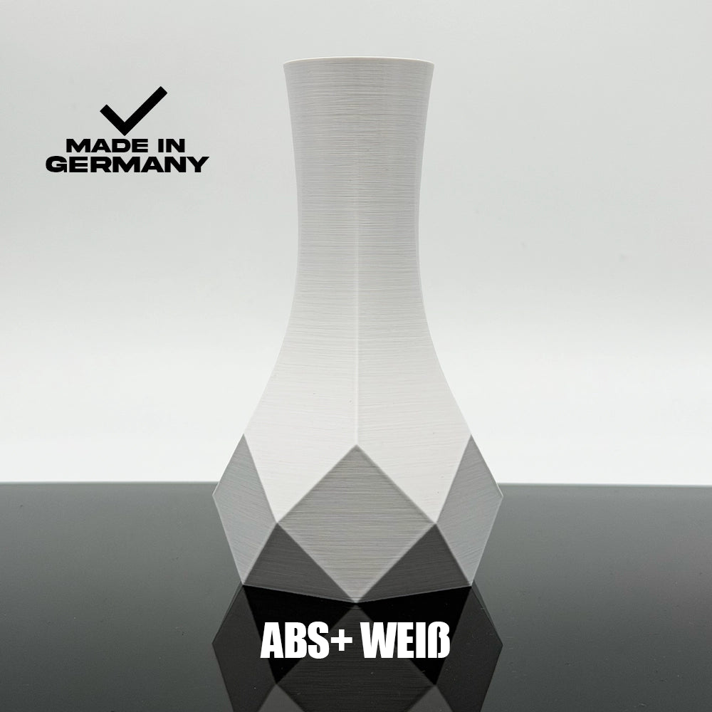 3D Gedruckte Vase aus ABS+ Weiß von Filament Unger - Made in Germany