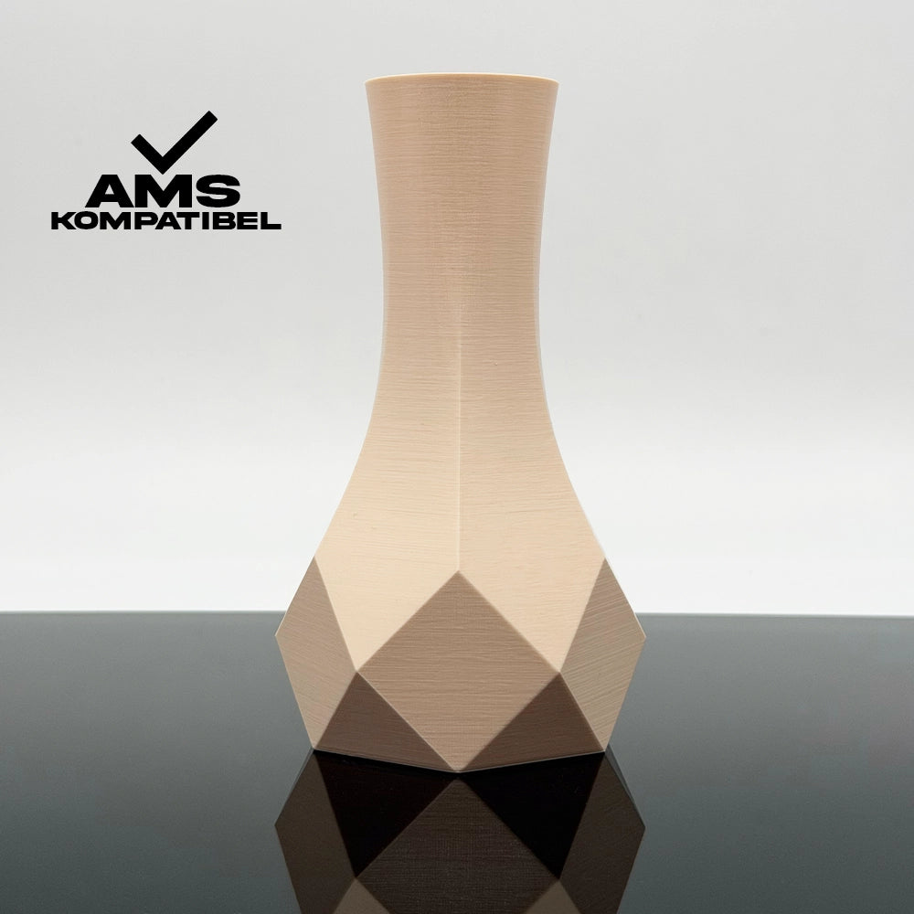 3D Gedruckte Vase aus PETG Elfenbein von Filament Unger