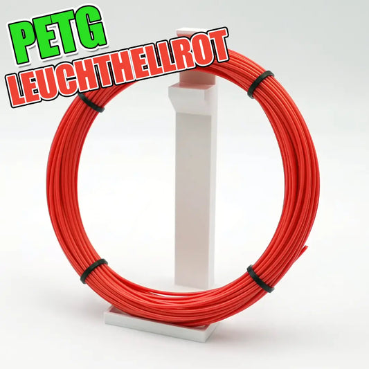 Muestra de PETG rojo brillante