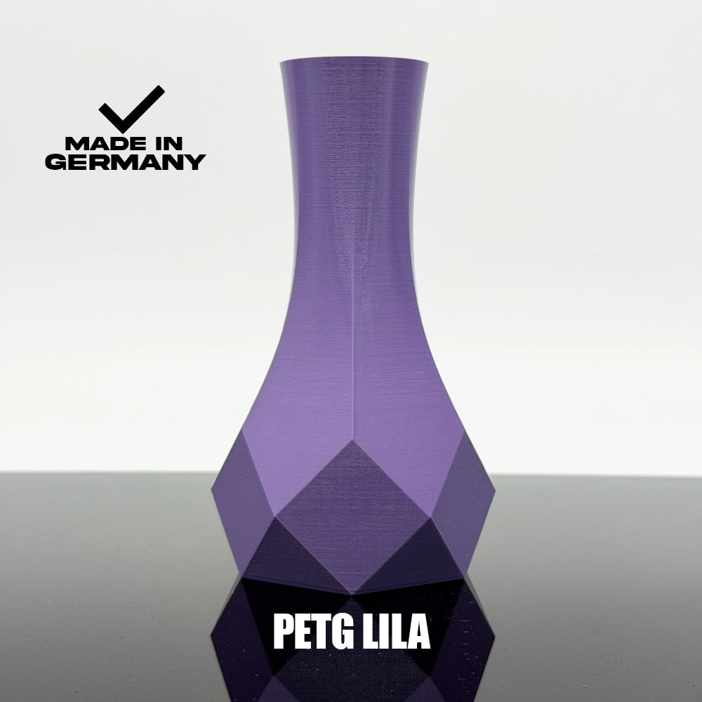 3D Gedruckte Vase aus PETG Lila von Filament Unger - Made in Germany