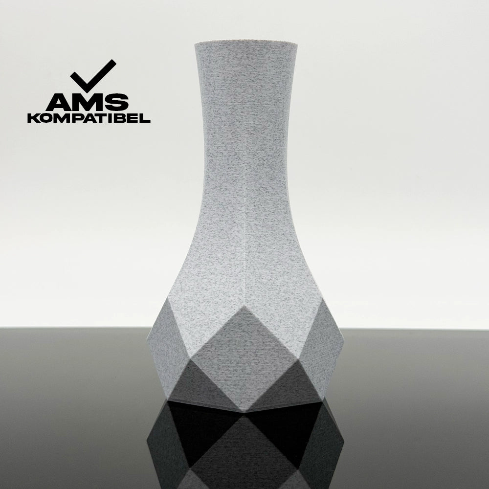 3D Gedruckte Vase aus PETG Marmor von Filament Unger