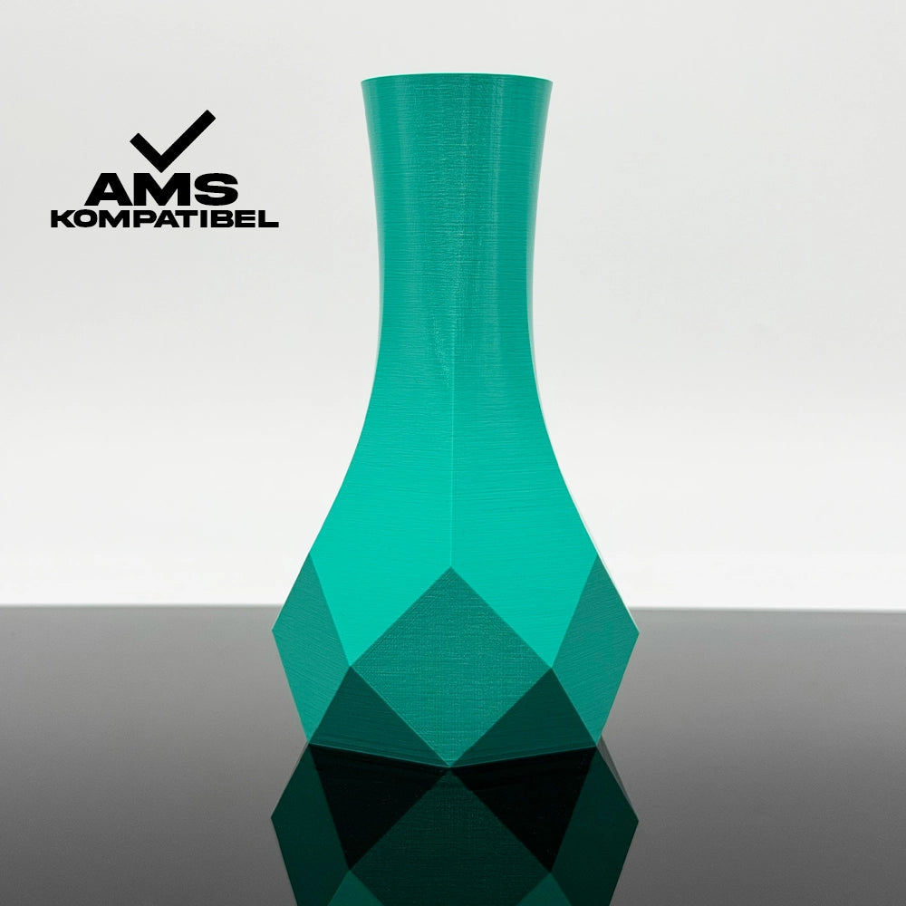 3D Gedruckte Vase aus PETG Mintgrün von Filament Unger