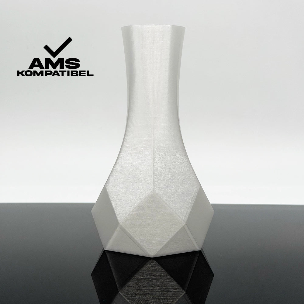 3D Gedruckte Vase aus PETG Natur von Filament Unger