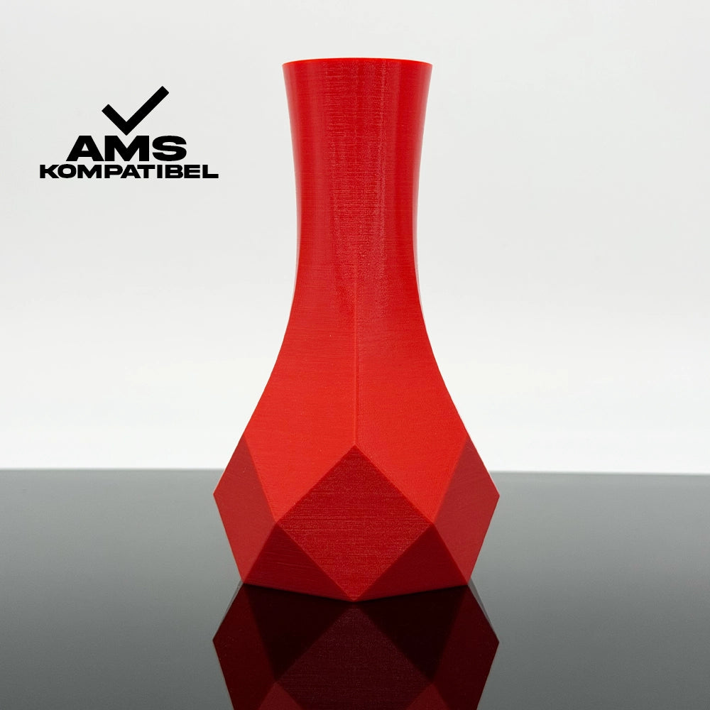 3D Gedruckte Vase aus PETG Verkehrsrot von Filament Unger
