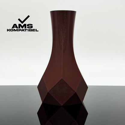 3D Gedruckte Vase aus PLA+ Braun von Filament Unger
