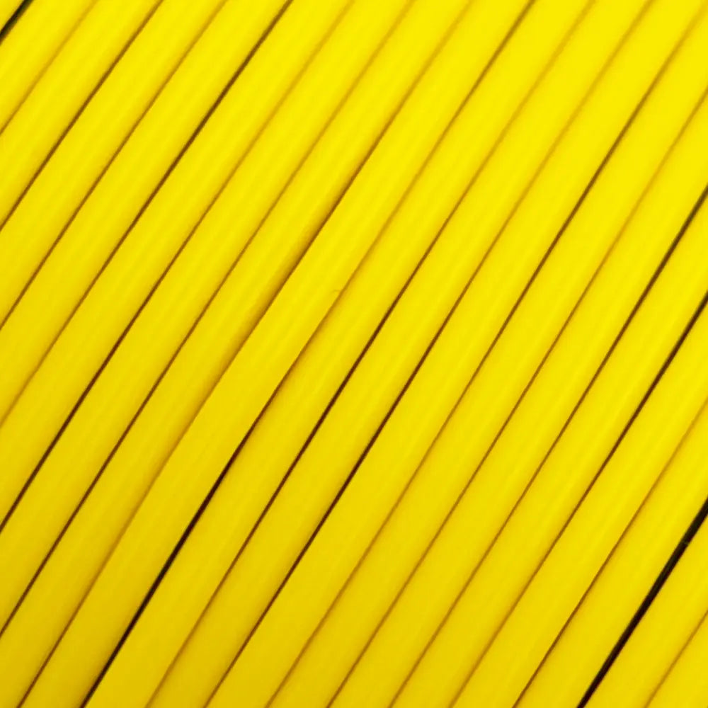 Filament Nahaufnahme von PLA+ Gelb. Hersteller Filament Unger