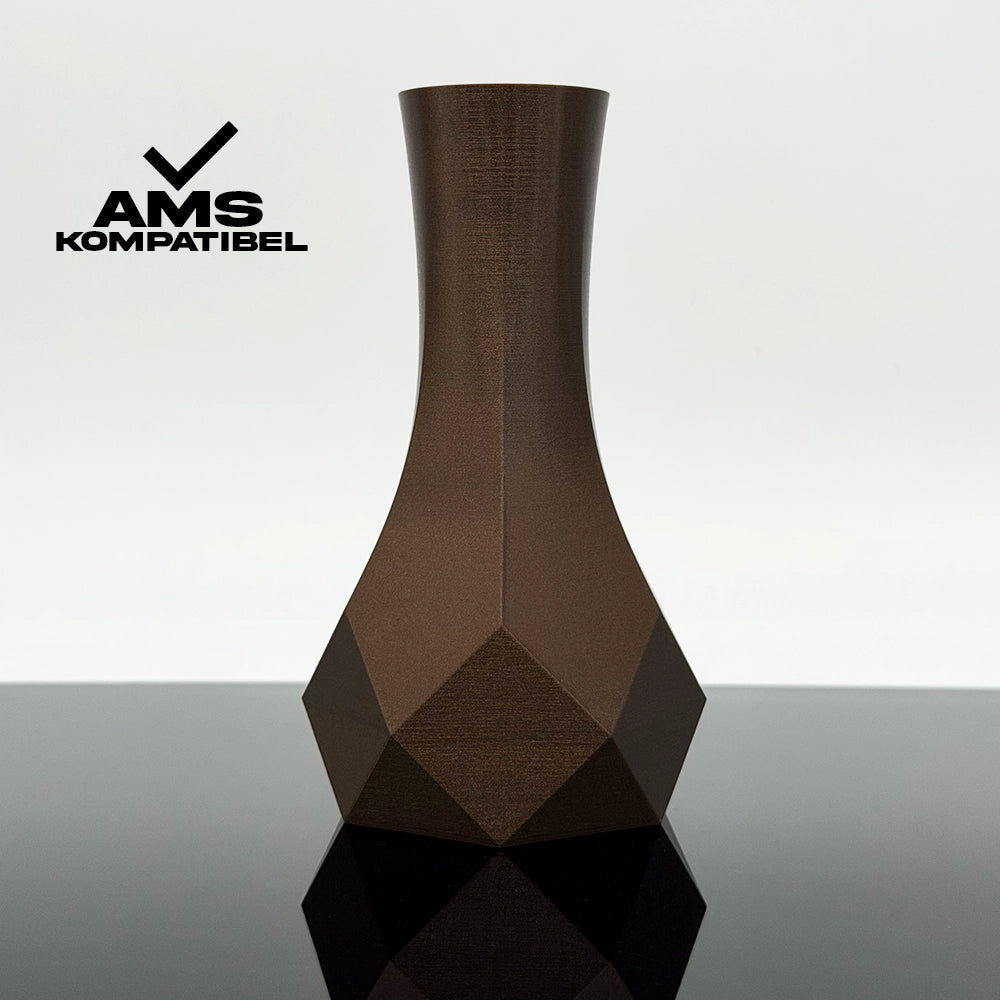 3D Gedruckte Vase aus PLA+ Kupfer von Filament Unger