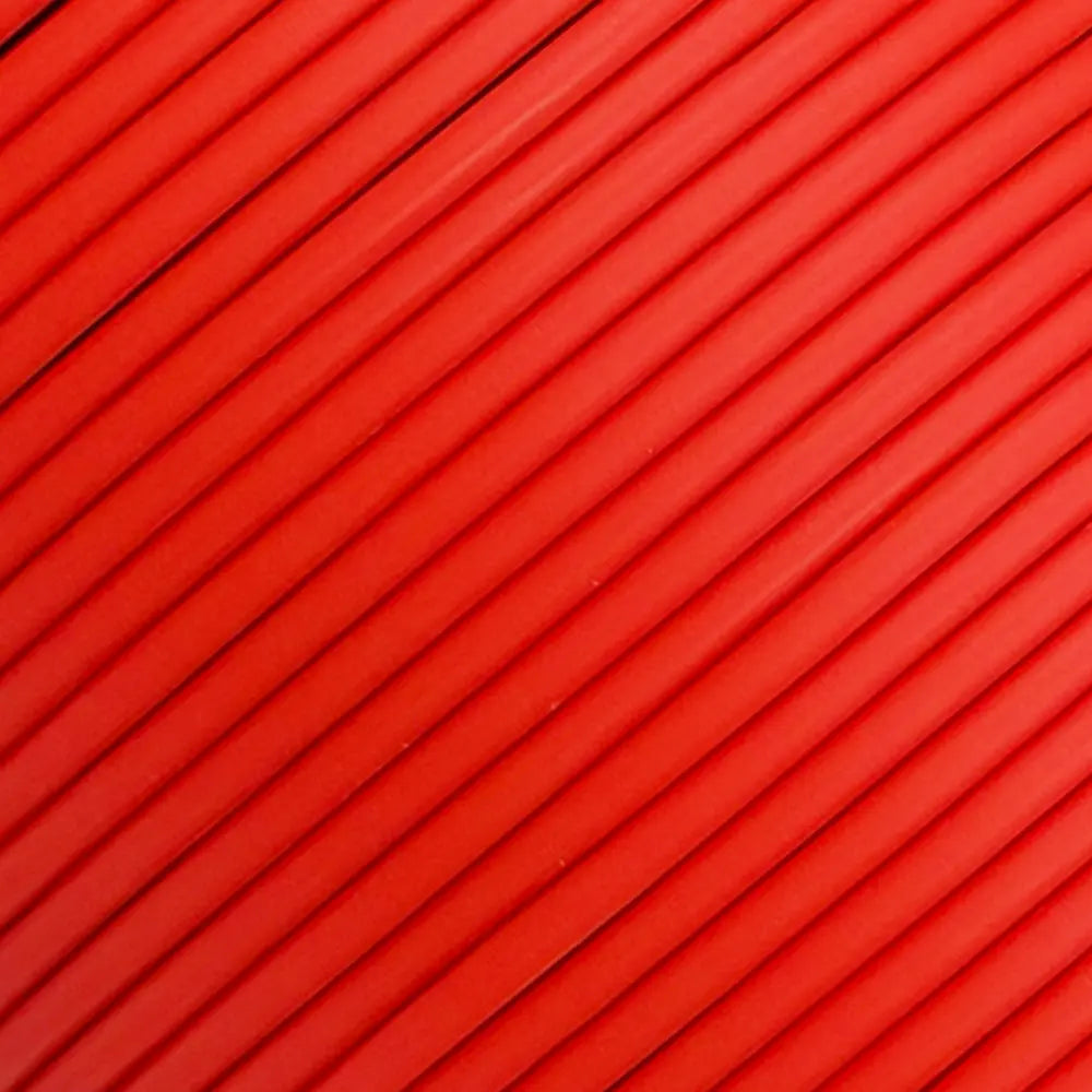 Filament Nahaufnahme von PLA+ Leuchthellrot. Hersteller Filament Unger