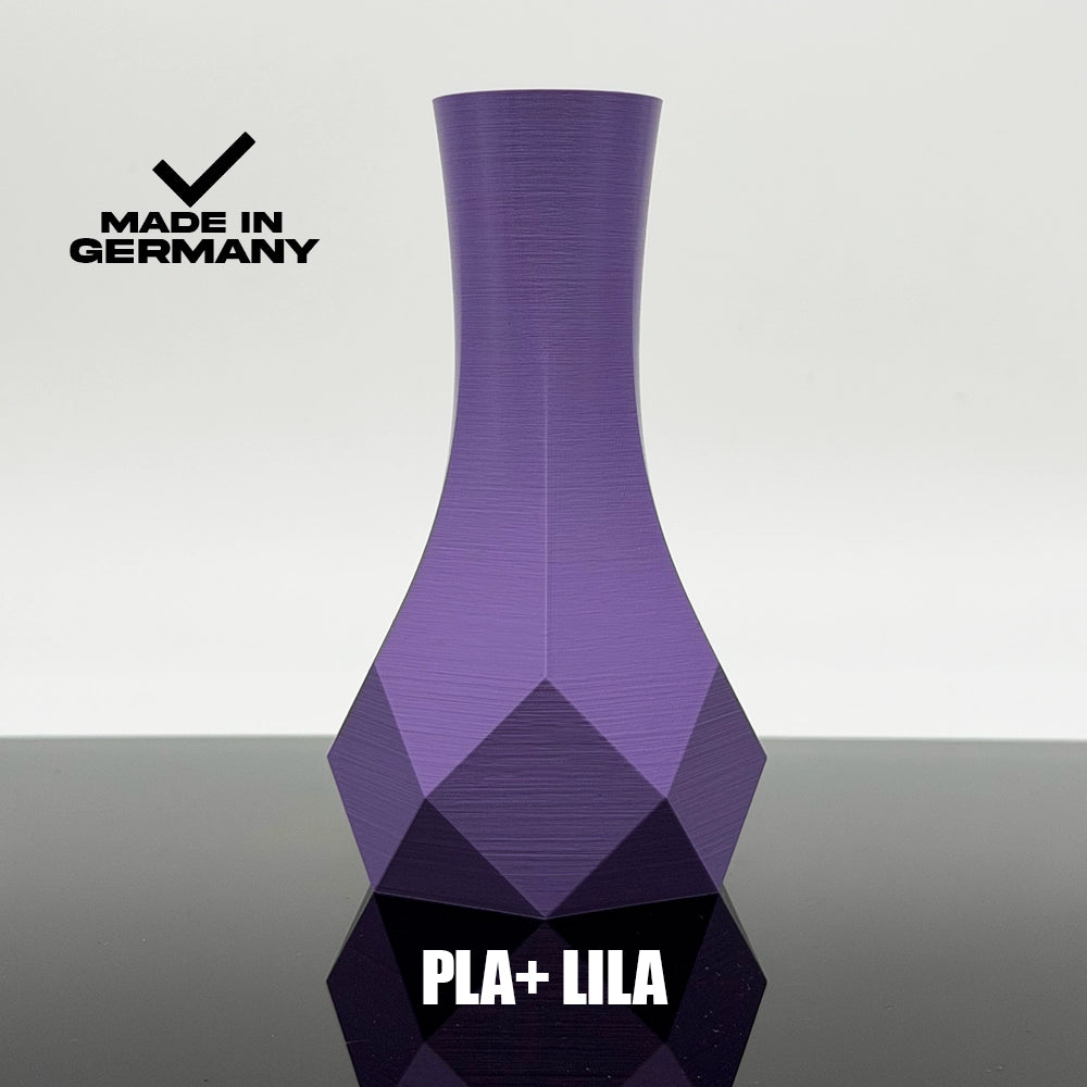 3D Gedruckte Vase aus PLA+ Lila von Filament Unger - Made in Germany