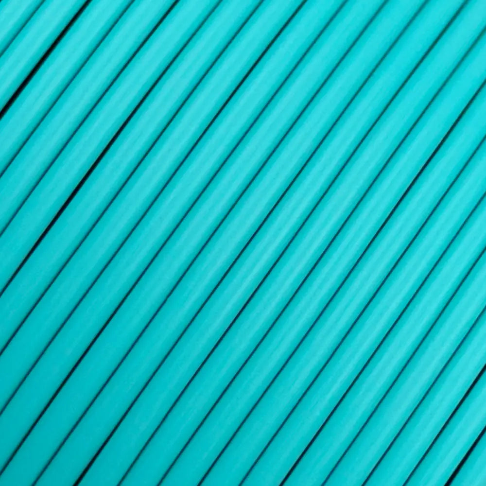 Filament Nahaufnahme von PLA+ Türkis. Hersteller Filament Unger