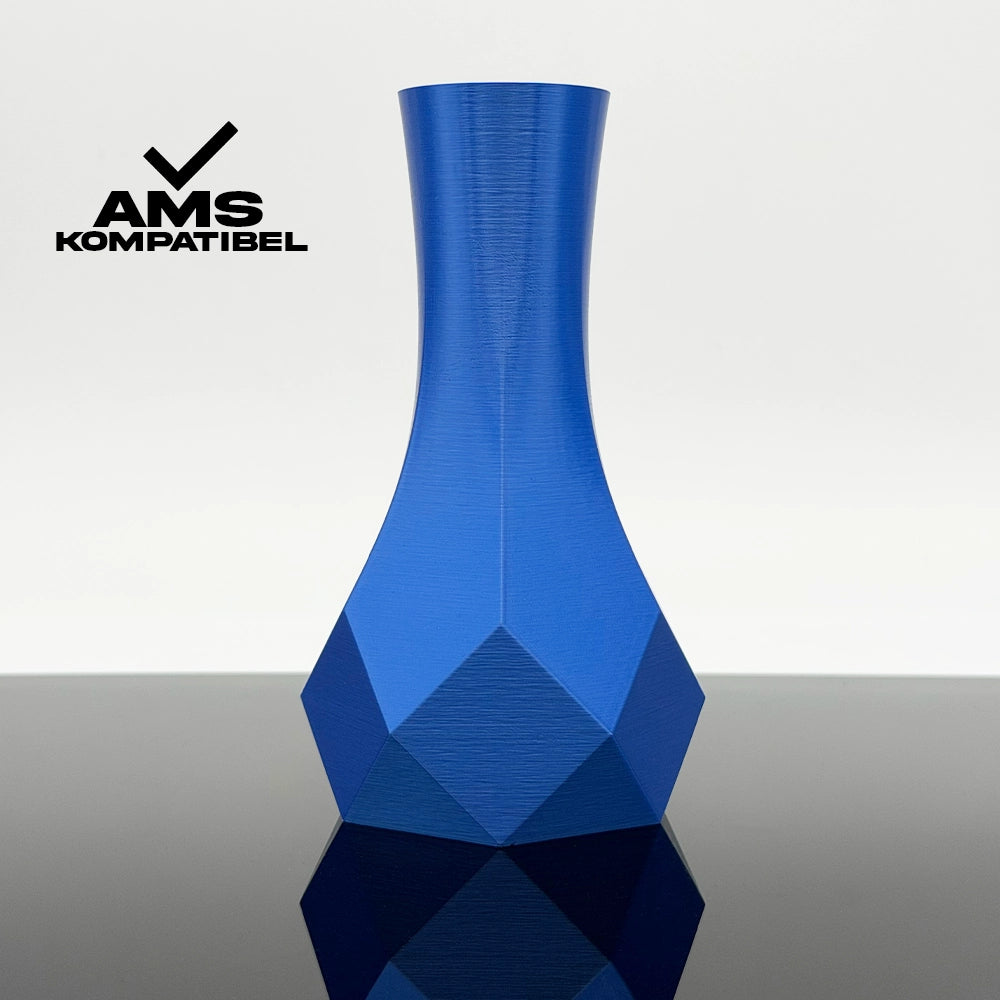3D Gedruckte Vase aus Silk Blau von Filament Unger