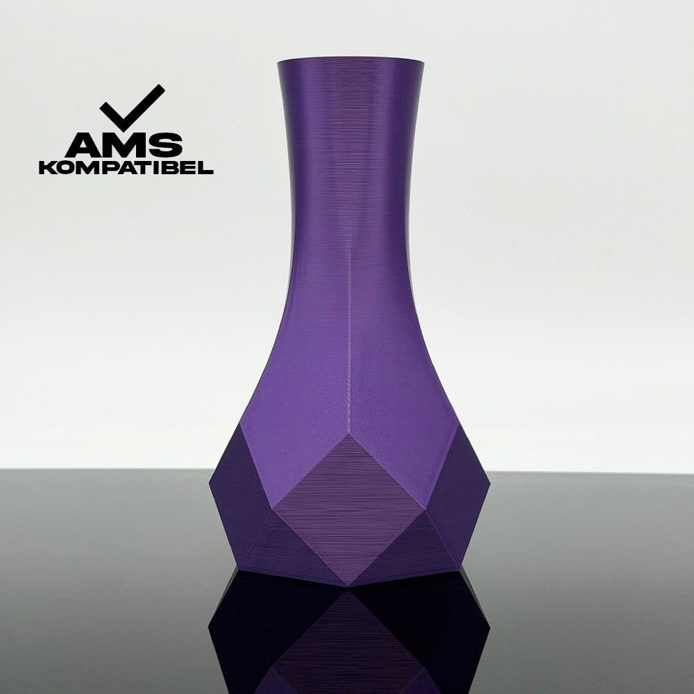 3D Gedruckte Vase aus Silk Lila von Filament Unger