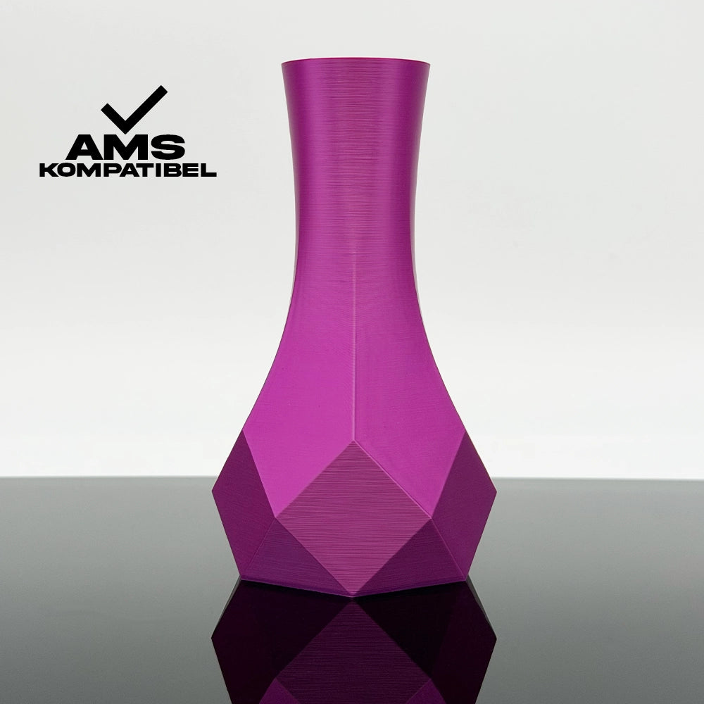 3D Gedruckte Vase aus Silk Violett von Filament Unger