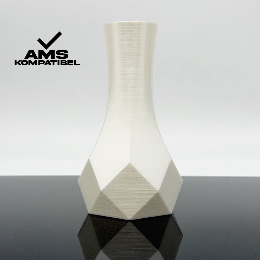 3D Gedruckte Vase aus Silk Weiß von Filament Unger
