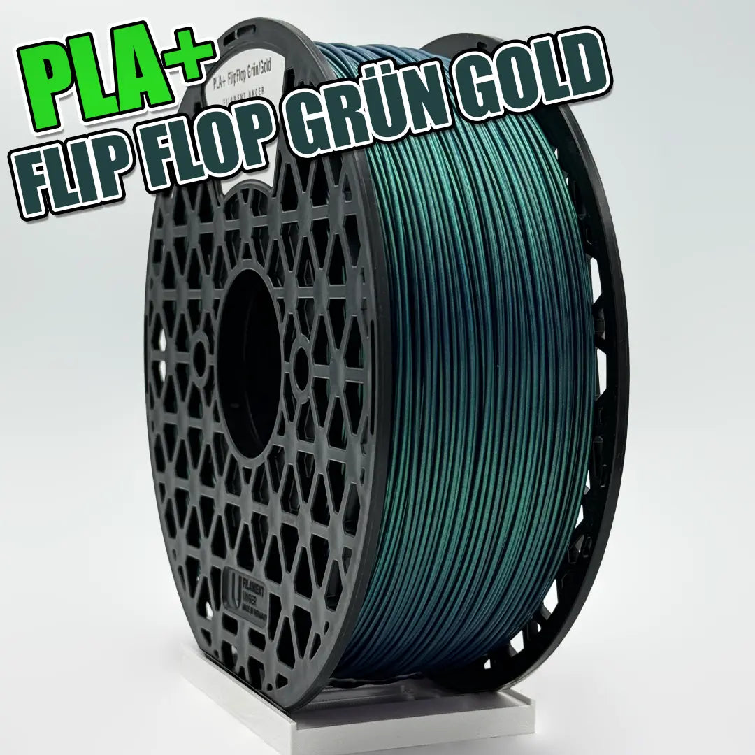 PLA / PLA+ Flip Flop Grün Gold - Filament Unger
